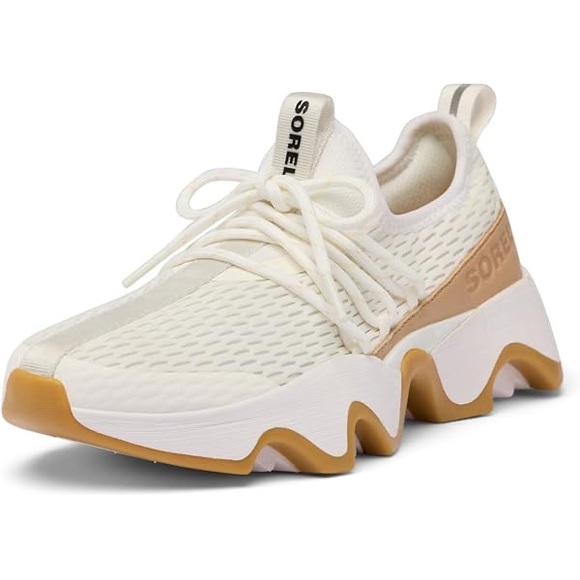 Sorel Kinetic Impact ll White and Tan Women's Sneakers - Picture 2 of 7